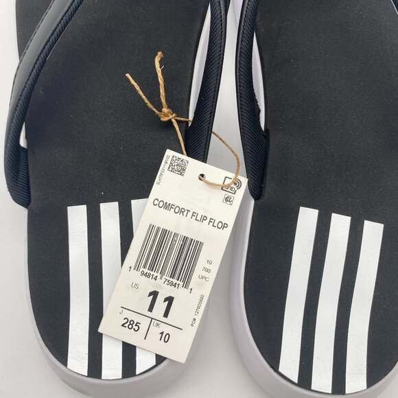 ADIDAS COMFORT FLIP FLOP BLACK/WHITE US MEN\'S SIZE 11 main image 6